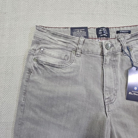 Ben Sherman Men's Straight Fit Denim Jeans Size 31x34 Pants Lunar BS11DB222 - Picture 16 of 16